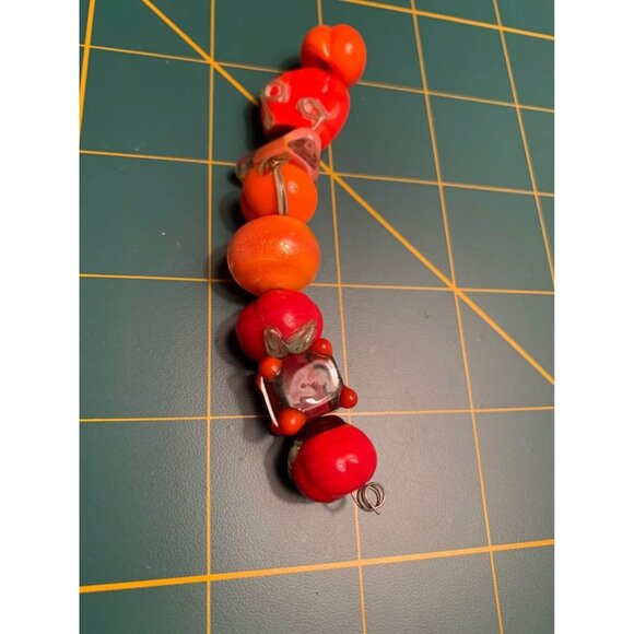 Handmade Orange Pumpkin Lampwork Glass Beads - New - Picture 2 of 3
